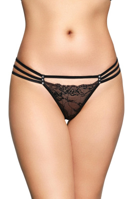 Стринги со стразами SoftLine Collection, черный, S/M (УТ-00002825)