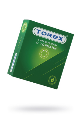 Презервативы Torex, точечные, латекс, 18,5 см, 5,4 см, 3 шт. (0T-00016813)