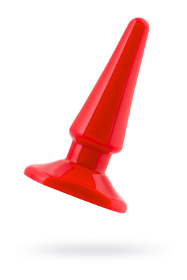 Анальная втулка Black & Red by TOYFA, ПВХ, красная, 10 см, d 3 см (0T-00000607)