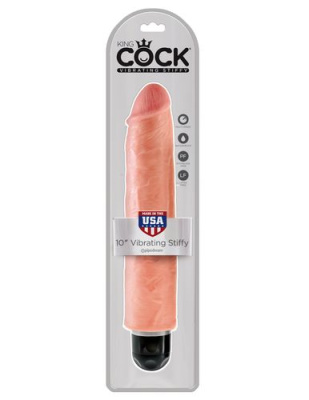 Вибратор телесный PipeDream King Cock 10''Vibrating Stiffy (552521)